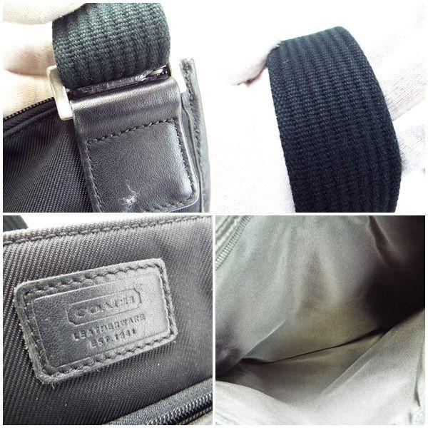 コーチ ショルダーバッグ ナイロン レザー 斜め掛け ブラック 5116 中古 Bランク Coach メンズ 男性用 カジュアル 縦型 薄型 Brand Link 通販 Yahoo ショッピング