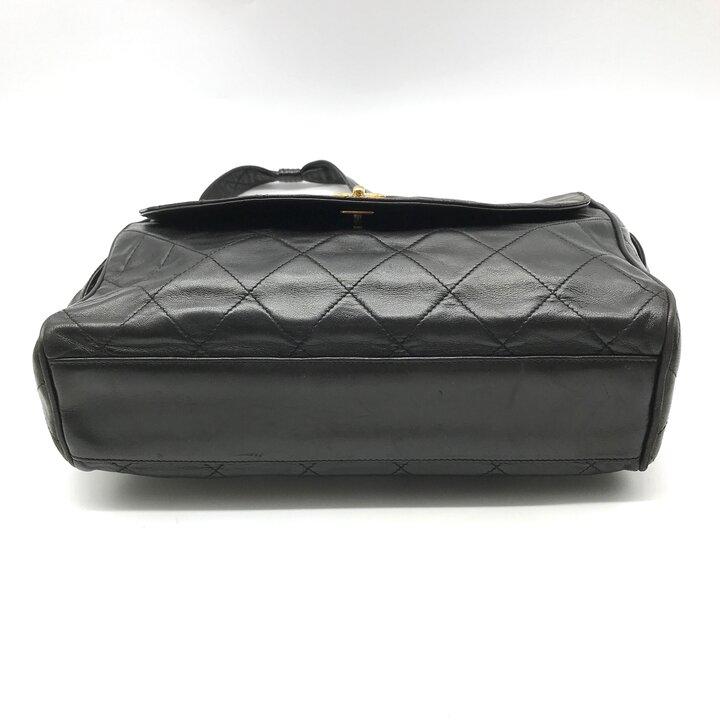 良品 CHANEL シャネル ココマーク マトラッセ ラムスキン レザー 