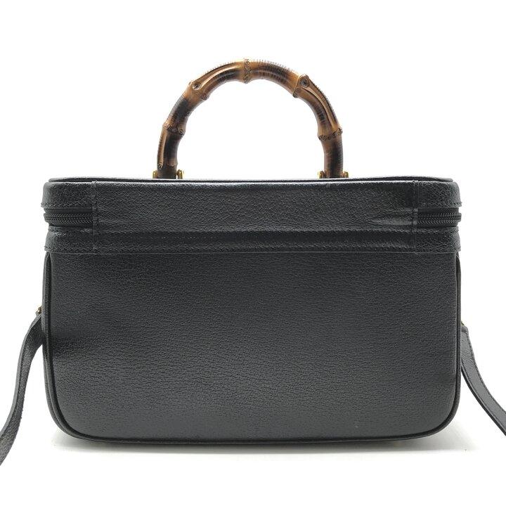 美品 GUCCI グッチ バンブー ライン レザー 2WAY ハンド ショルダー
