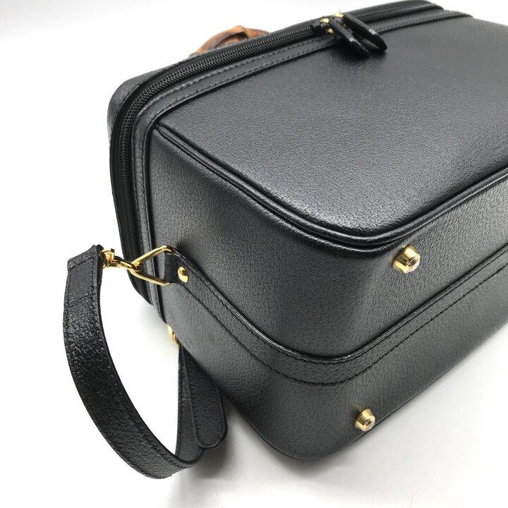 美品 GUCCI グッチ バンブー ライン レザー 2WAY ハンド ショルダー
