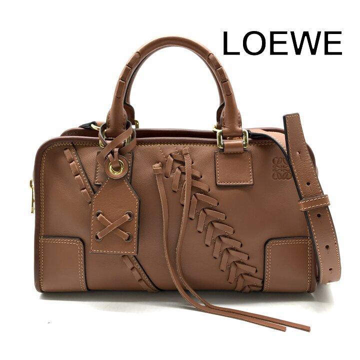 良品 LOEWE ロエベ レースライン アマソナ 28 レザー ハンド