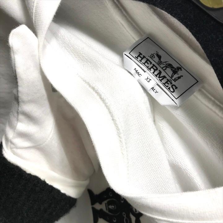 良品 HERMES エルメス ロボットモチーフ ワッペン 半袖 Tシャツ 