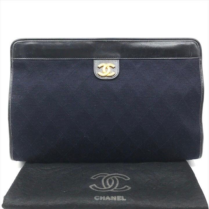 良品 CHANEL シャネル ココマーク マトラッセ コットンジャージ カーフ 