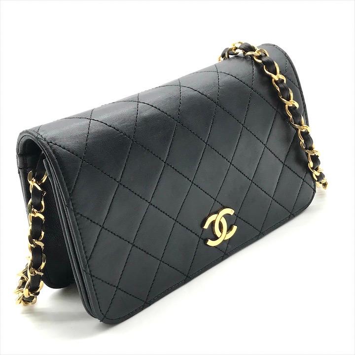 良品 CHANEL シャネル ココマーク ミニ マトラッセ ラムスキン 