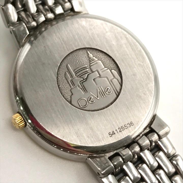 良品 OMEGA オメガ デビル ゴールド文字盤 クオーツ メンズ 腕時計