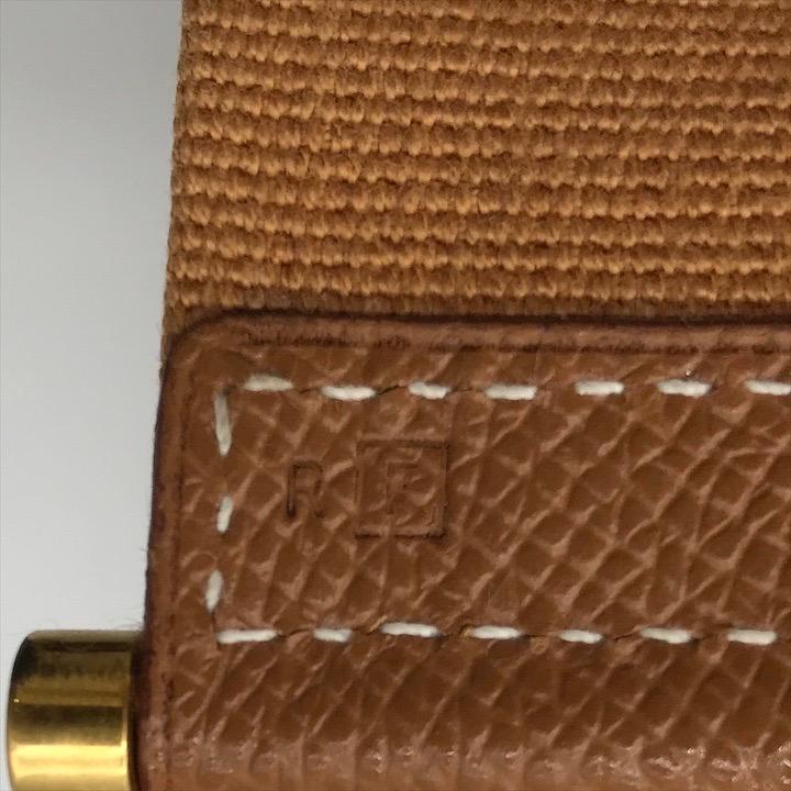 良品 HERMES エルメス トワルアッシュ レザー キャンバス ヴィンテージ
