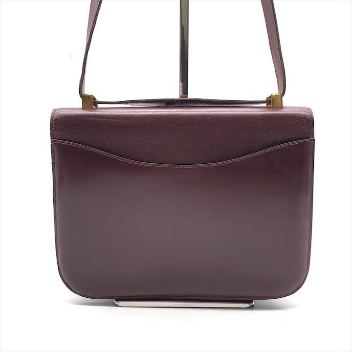 良品 HERMES エルメス コンスタンス レザー H金具 ヴィンテージ レディース ファッション ショルダー バッグ 鞄 かばん ボルドー a8683 良品 HERMES エルメス コンスタンス レザー H金具 ヴィンテージ