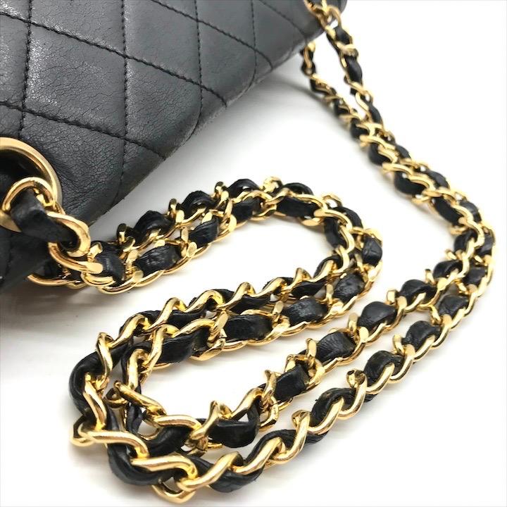 良品 CHANEL シャネル ココマーク マトラッセ ラムスキン パリ限定