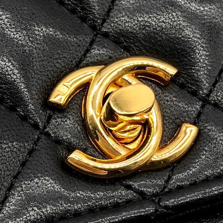 良品 CHANEL シャネル ココマーク ミニ マトラッセ ターンロック
