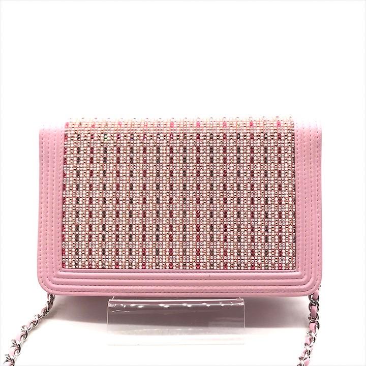 ボーイシャネル 超美品 CHANEL ボーイシャネル ココマーク ラインストーン チェーン