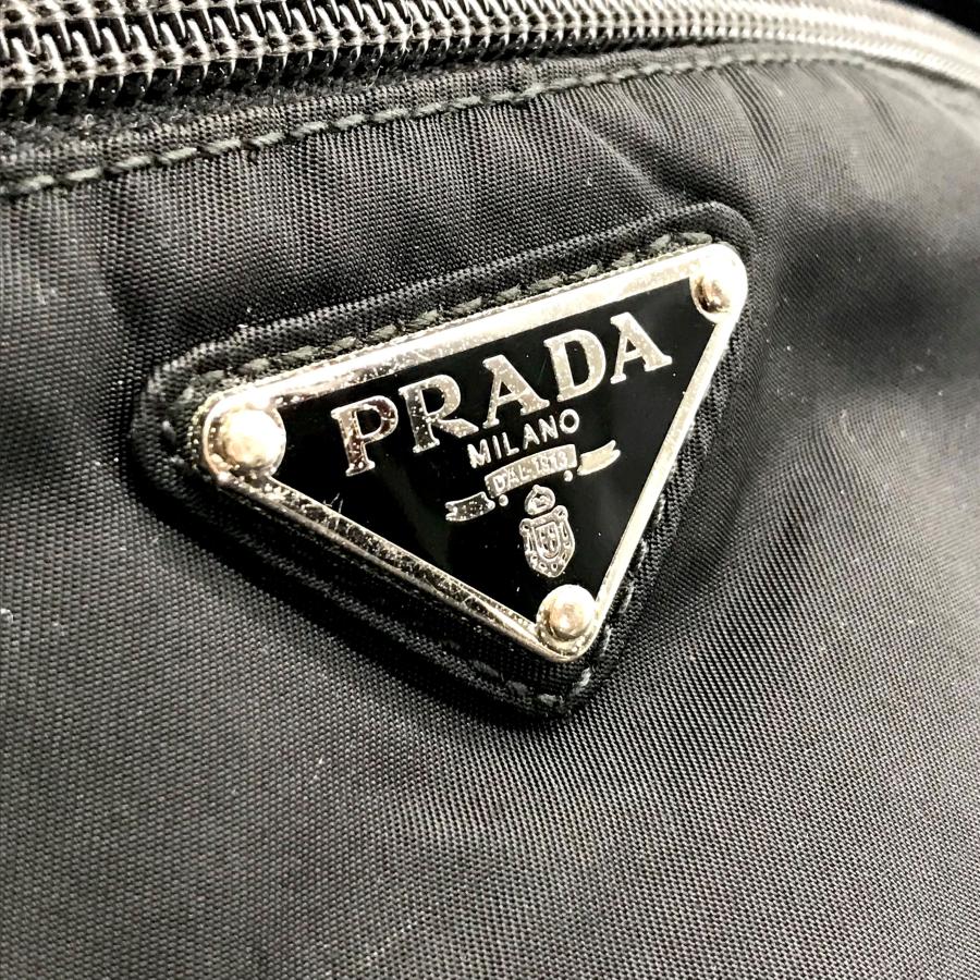 PRADA プラダ 三角 ロゴ ナイロン ウエスト ポーチ V132 バッグ ブラック 良品 k1013｜brand-msfam555｜10