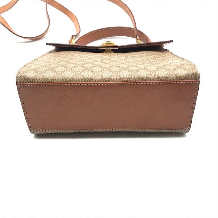 美品 CELINE セリーヌ マカダム トリオンフ サークル金具 2WAY ハンド