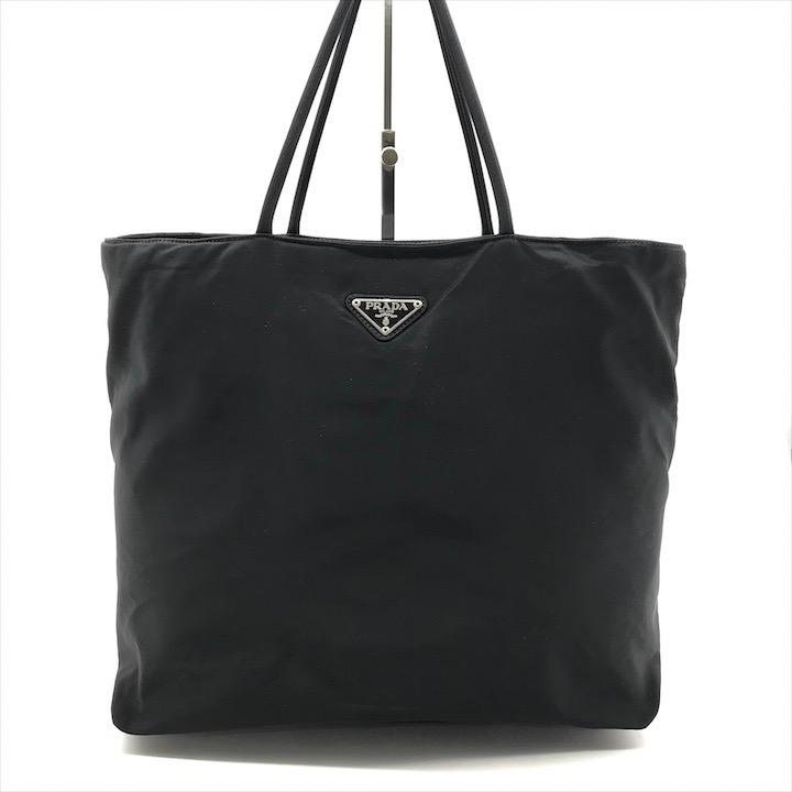 良品 PRADA プラダ 三角ロゴ プレート ナイロン テスート トート 
