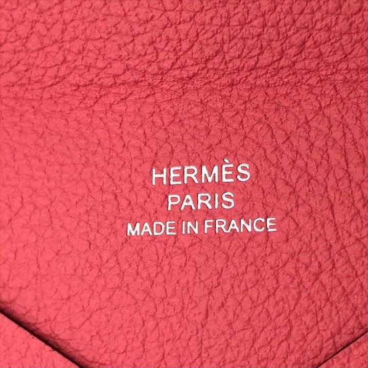 美品 HERMES エルメス カルヴィ コインケース カードケース ピンク