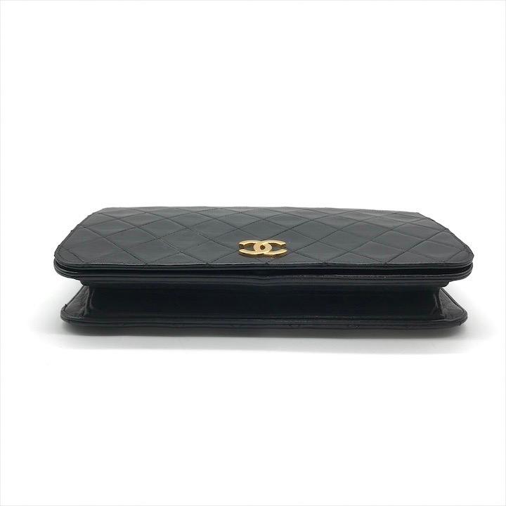 良品 CHANEL シャネル マトラッセ ラムスキン ココマーク プッシュ