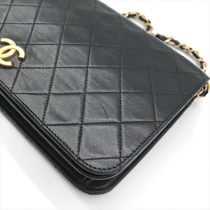 良品 CHANEL シャネル マトラッセ ラムスキン ココマーク プッシュ