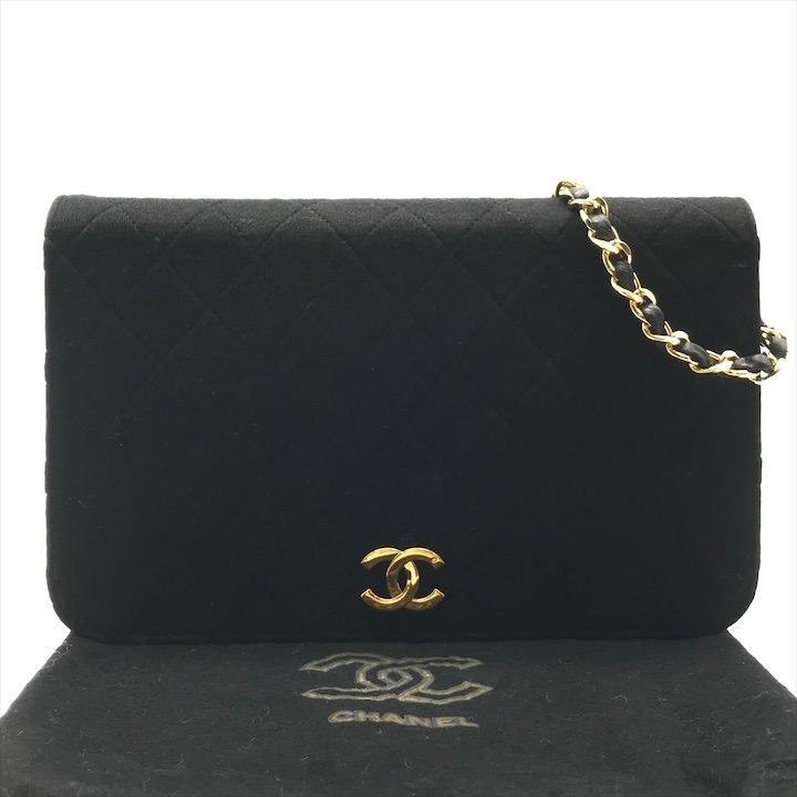 良品 CHANEL シャネル ココマーク マトラッセ コットン チェーン ショルダー バッグ プッシュロック 肩掛け レディース ブラック k7539 良品 CHANEL シャネル ココマーク マトラッセ コットン チェーン