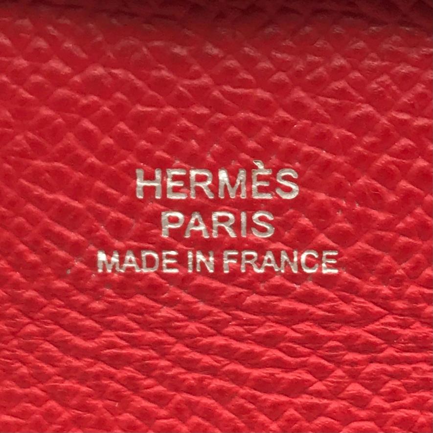 HERMES エルメス バスティア エブリン レッド シカク R 刻印 HERMES エルメス バスティア エブリン レッド シカク R 刻印