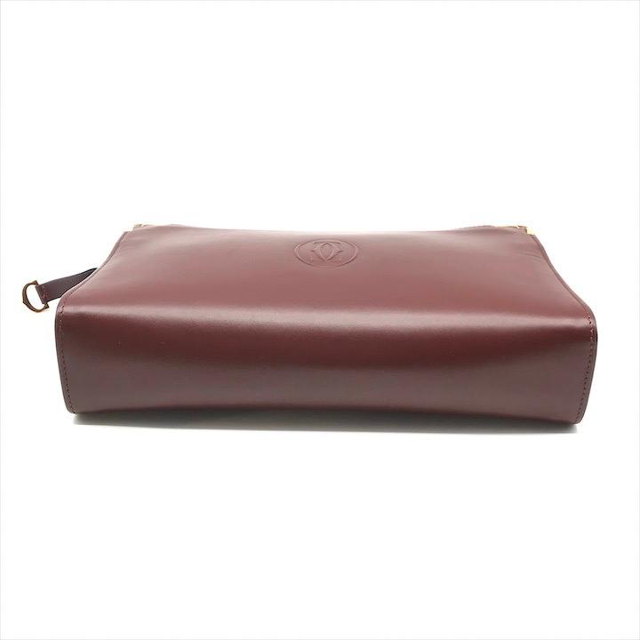 美品 Cartier カルティエ カルチェ マスト ロゴ レザー セカンド