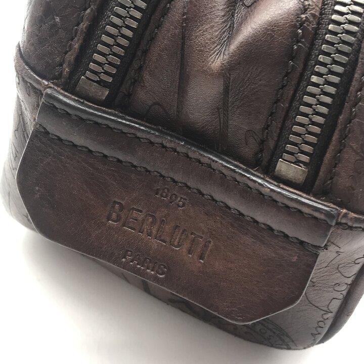 良品 Berluti ベルルッティ カリグラフィ セカンド ハンド バッグ