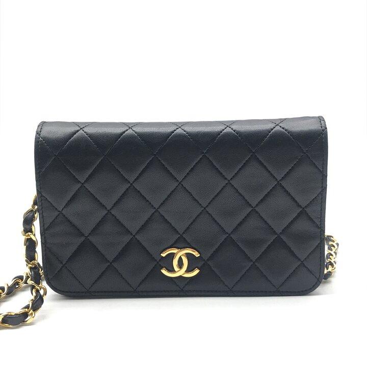 良品 CHANEL シャネル ココマーク ミニマトラッセ ラムスキン チェーン