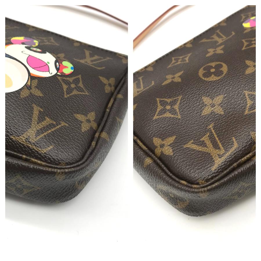 LOUISVUITTON ルイヴィトン モノグラム 村上隆 アクセソワール パンダ ハンド ポーチ バッグ 美品 M11169｜brand-msfam555｜04