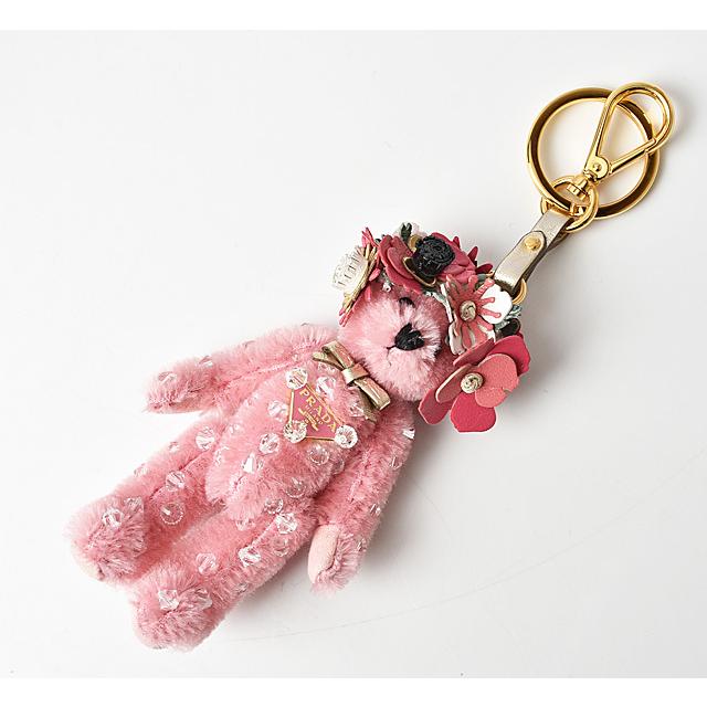 在庫あり 即納 プラダ キーリング キーホルダー Prada ベアトリック フラワー ラインストーン ローズピンク マルチ アウトレット 全国宅配無料 Server1 Billbrain Tech