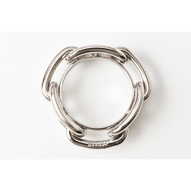 エルメス スカーフリング/スカーフホルダー HERMES ジャンボ シェーヌ・ダンクル シルバー :201229-02-h:Import shop 通販 簡単! スカーフリング スカーフホルダー ブラック リング Hロゴ