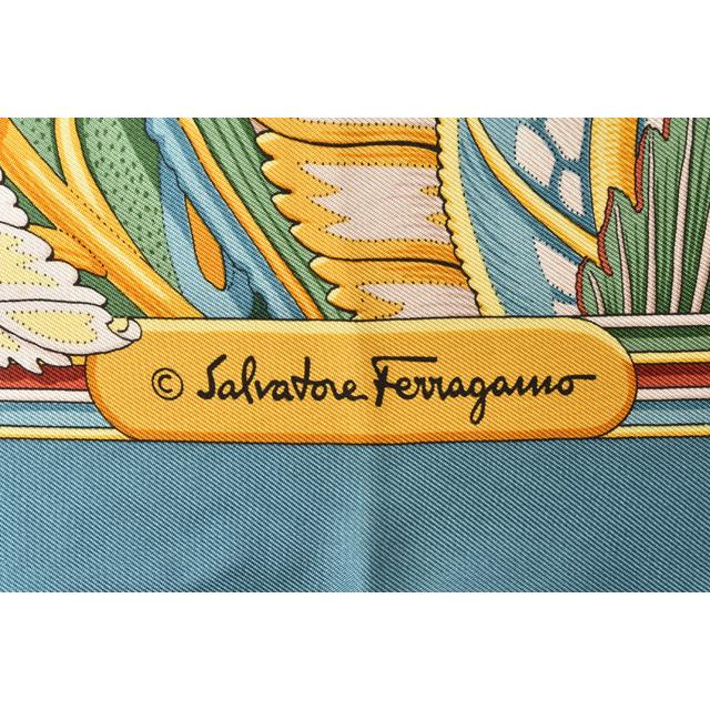 サルヴァトーレフェラガモ スカーフ Salvatore Ferragamo スカーフ ジャングル/ヒョウ/レオパード柄 :210128-37