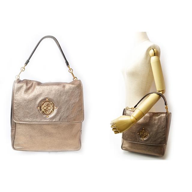 ロエベ バッグゴールドラムスキンLOEWE 人気デザイン