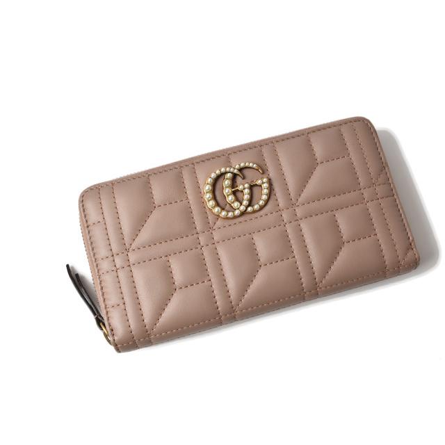 GGキャンバス グッチ 財布 GUCCI 長財布/GGマーモント パール ラウンド 