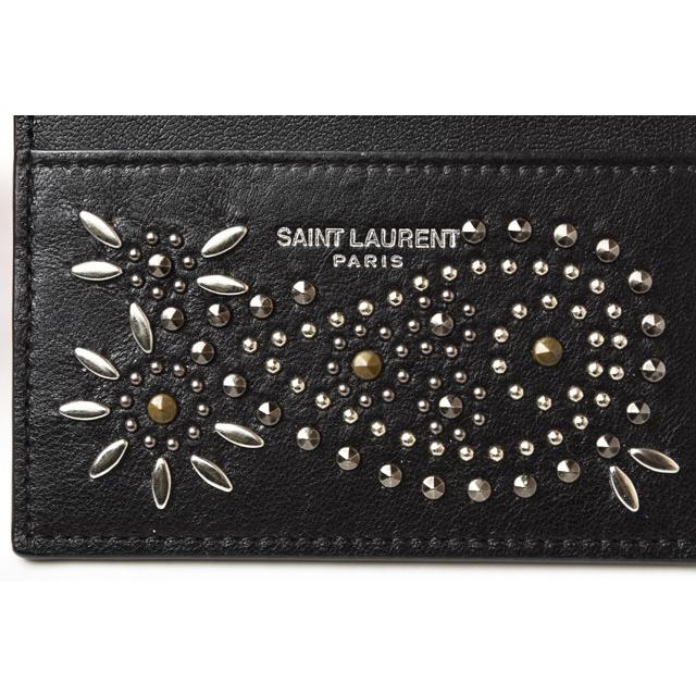 サンローラン/カードケース YSL SAINT LAURENT ペイズリー柄 スタッズ