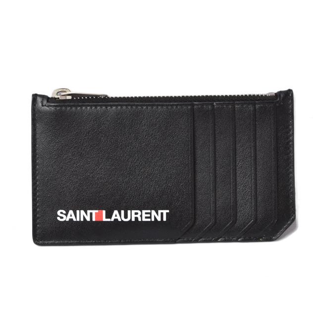 サンローラン コインケース/カードケース YSL SAINT LAURENT シップポーチ カーフレザー ブラック 458589｜brand-pit