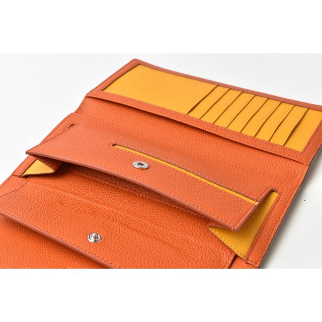 TOD'S トッズ 財布 三つ折り 長財布 レザー ブラウン/オレンジ TOD'S トッズ 財布 三つ折り 長財布 レザー ブラウン/オレンジ