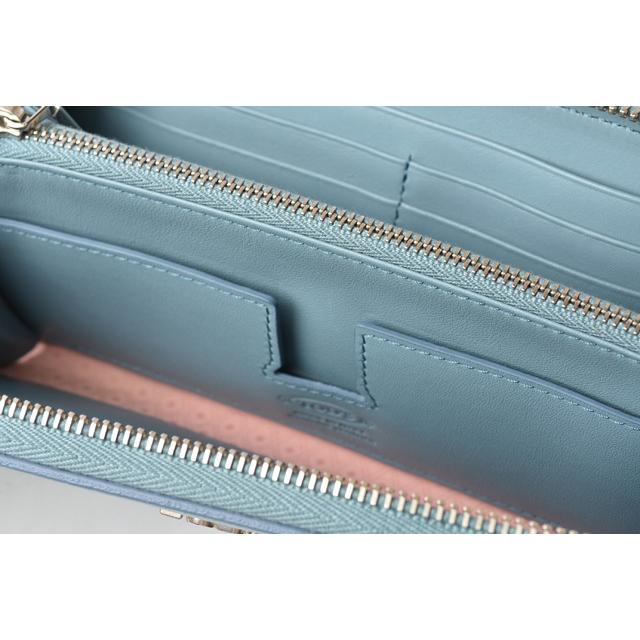 TOD'S トッズ 財布 長財布 ラウンドファスナー式 レザー ライト TOD'S トッズ 財布 長財布 ラウンドファスナー式 レザー ライト