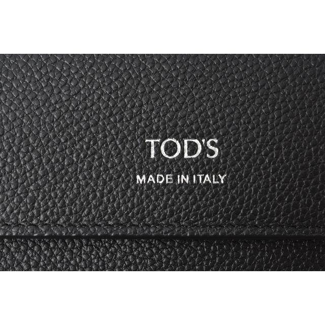 TOD'S トッズ 財布 三つ折り 折財布 レザーダブルTT ブラック TOD'S トッズ 財布 三つ折り 折財布 レザーダブルTT ブラック