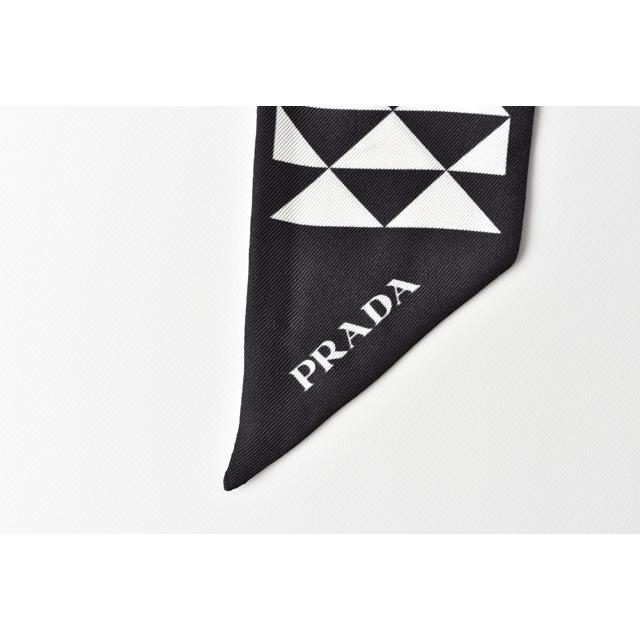 PRADA プラダ スカーフ シルクツイル プリントツイル ブラック PRADA プラダ スカーフ シルクツイル プリントツイル ブラック