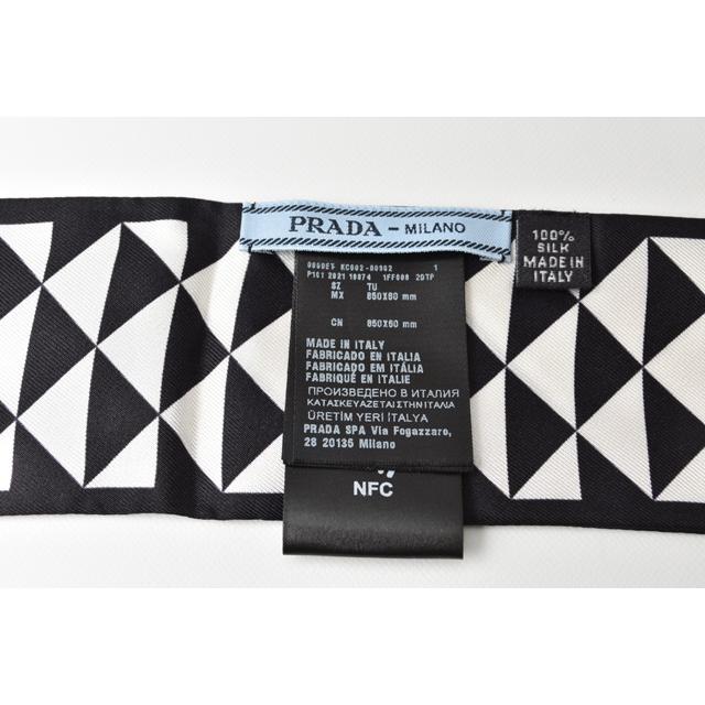 PRADA プラダ スカーフ シルクツイル プリントツイル ブラック PRADA プラダ スカーフ シルクツイル プリントツイル ブラック