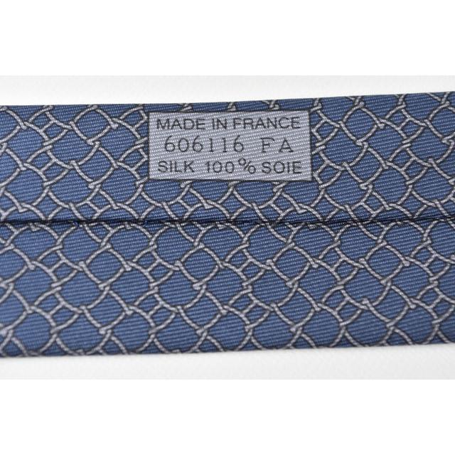 HERMES エルメス ネクタイ シルクツイルタイ ブルー 606116 FA HERMES エルメス ネクタイ シルクツイルタイ ブルー 606116 FA