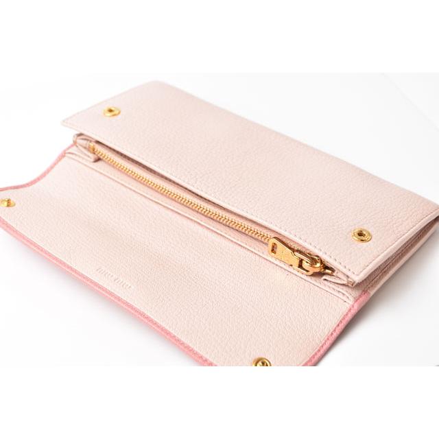 miu ミュウミュウ 財布 miumiu 長財布 5M1109 MADRAS/マドラス ゴート  