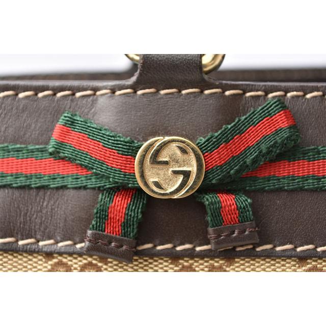 グッチ トートバッグ GUCCI ショルダーバッグ GGブラウン/ベージュ シェリーライン 257061｜brand-pit｜10