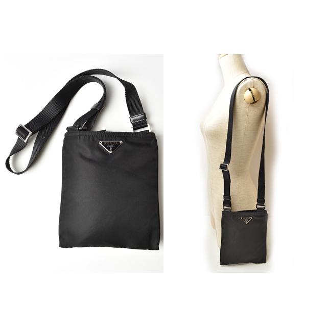 【超美品・使用感無し✨】プラダ ボディバッグ クロスボディ テスートナイロン 黒 PRADA（プラダ） ショルダーバッグ/クロスボディバッグ PRADA TESSUTO