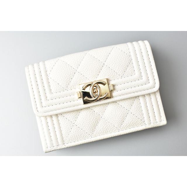 キャビアスキン シャネル 財布/三つ折 CHANEL ミニ財布 ボーイ キャビアスキン シャネル 財布/三つ折 CHANEL ミニ財布 ボーイ