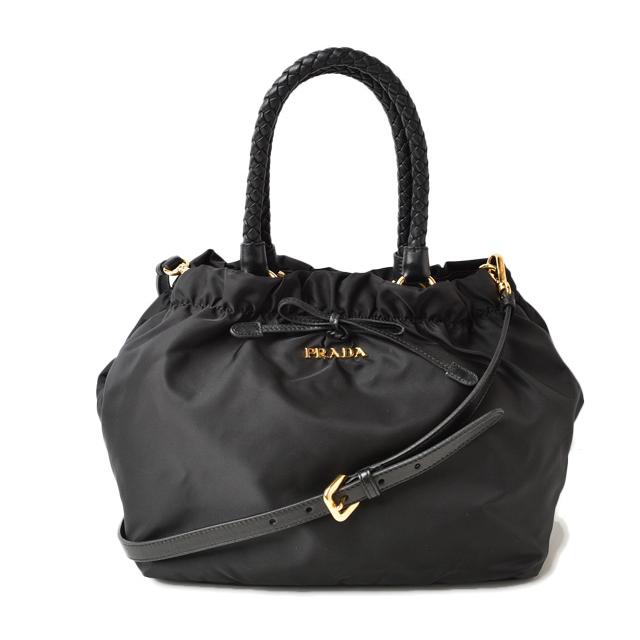 PRADA ブラック ハンドバッグ ストラップ付き