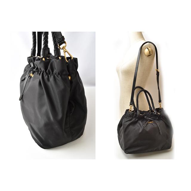 本日のみ！PRADA プラダ ハンドバッグ リボン ナイロン レザー PRADA（プラダ） ハンドバッグ/ショルダーバッグ 2way PRADA バッグ