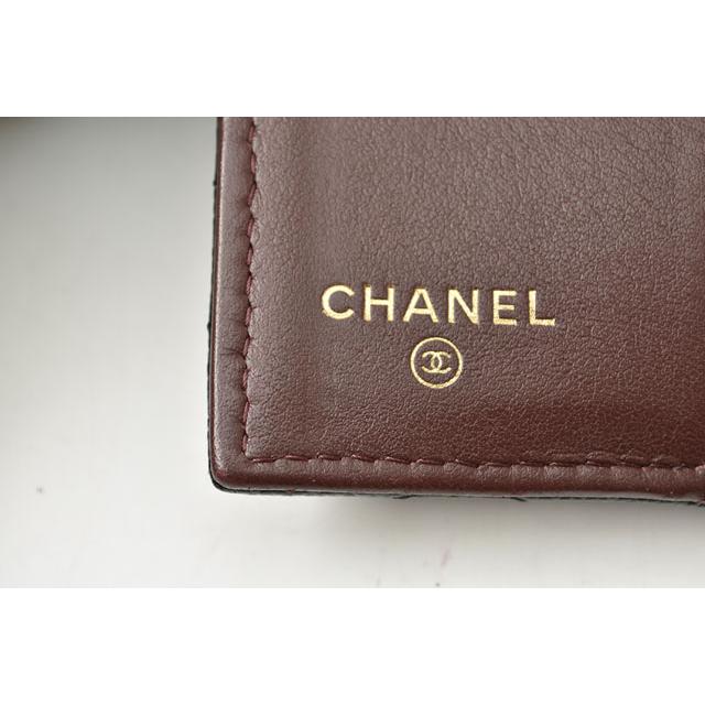 シャネル コインケース/ミニ財布 CHANEL コンパクトウォレット/A84401/3つ折り財布 キャビアスキン クラシック A84401 ブラック爆買の画像