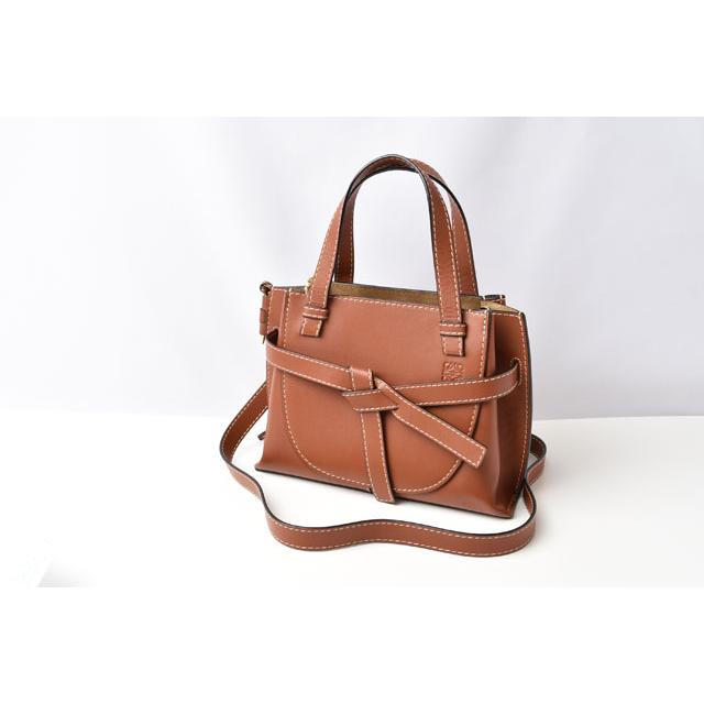 ロエベ ハンドバッグ/ゲート トップハンドル ミニ/ショルダーバッグ 2way LOEWE バッグ レザー ブラウン 321.56.Z99｜brand-pit｜04