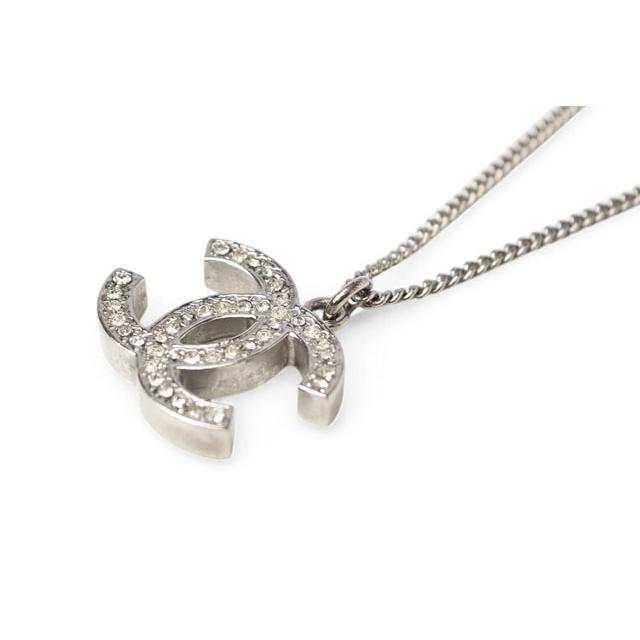 CHANEL ネックレス/ペンダント ココマーク/CC ラインストーン シルバー CHANEL（シャネル） ネックレス/ペンダント ココマーク/ラインストーン