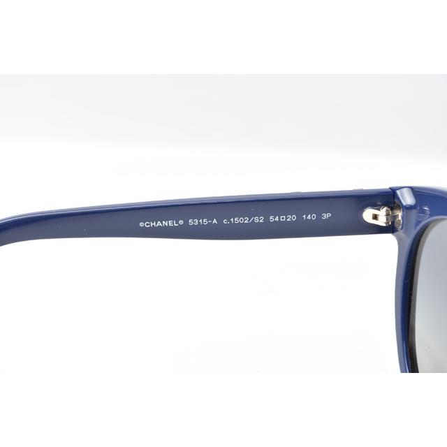 304 美品　シャネル　ココマーク サングラス 　度あり　レンズ青 CHANEL ココマーク サングラス ブルー系 度無し
