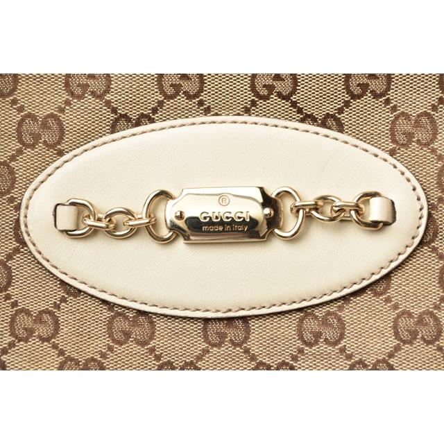 GG グッチ トートバッグ GUCCI ロゴプレート GGブラウン/ベージュ